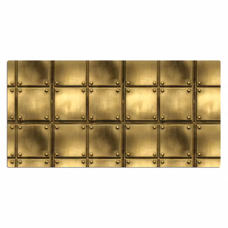 Bureau onderlegger - Platen - Industrieel - Stoer - Goud — 2