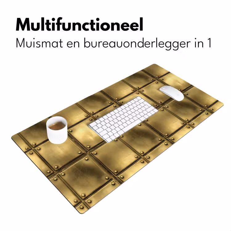 Bureau onderlegger - Platen - Industrieel - Stoer - Goud — 7