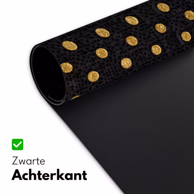 Bureau onderlegger - Polka Dot - Stippen - Goud - Zwart — 5
