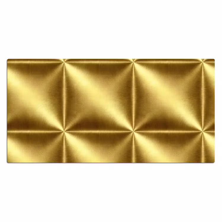 Bureau onderlegger - Textuur - Geborsteld Goud - Industrieel - Metallic — 2