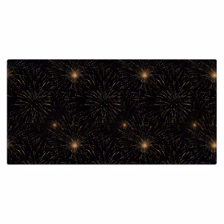 Bureau onderlegger - Vuurwerk - Patroon - Feestelijk - Goud - Zwart — 2