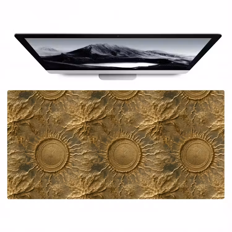 Bureau onderlegger - Zon - Reliëf - Antiek - Goud — 1