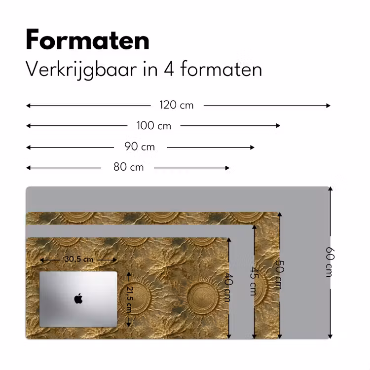 Bureau onderlegger - Zon - Reliëf - Antiek - Goud — 8