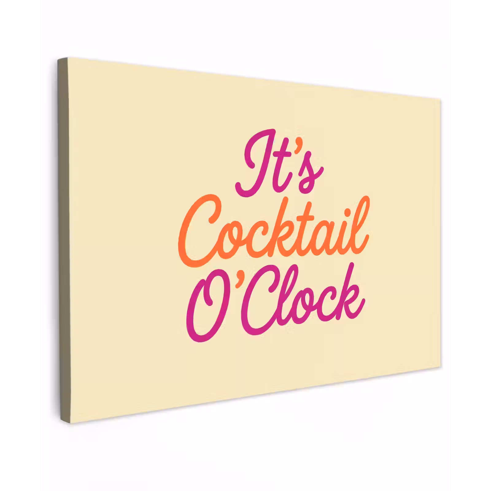 Canvas schilderij - Cocktail O'Clock - Geel - Retro — 1