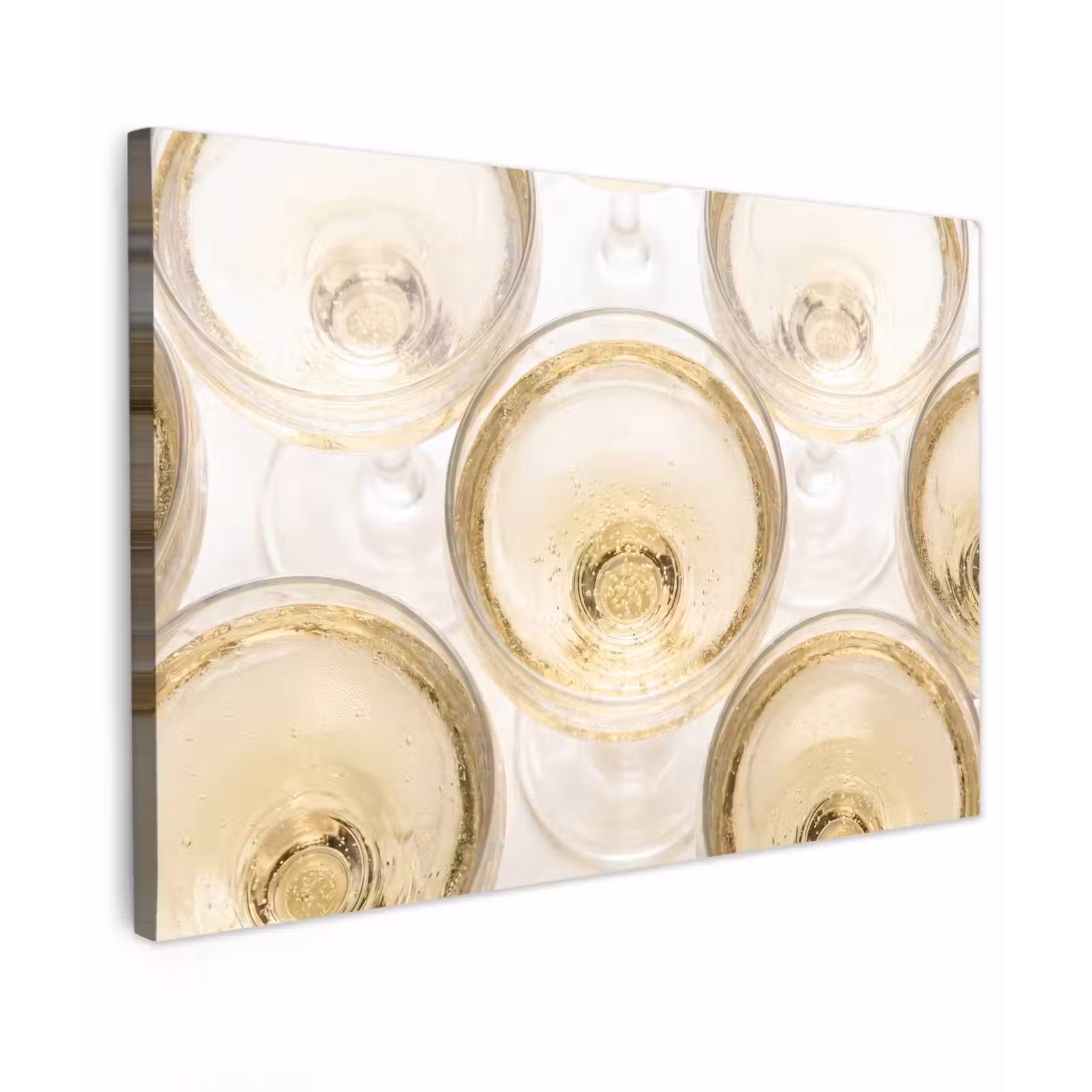 Canvas schilderij - Drank - Glazen - Feest - Goud — 1