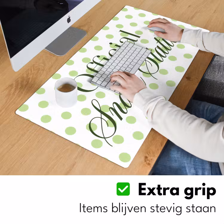 Bureau onderlegger - Snack Station - Groen - Stippen — 6