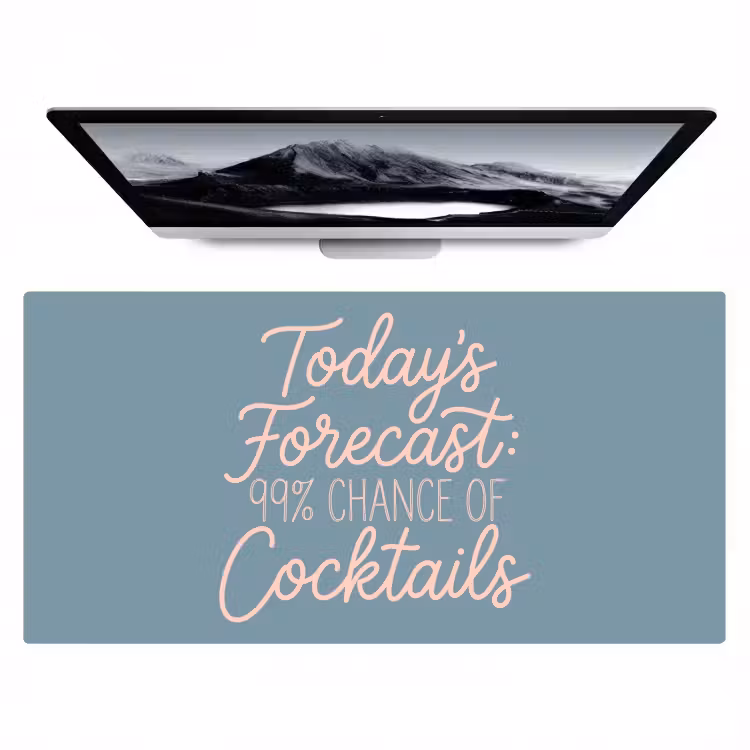 Bureau onderlegger - Today's Forecast - Cocktails - Blauw — 1