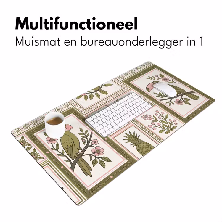 Bureau onderlegger - Vogel - Tropisch - Patroon - Decoratief - Groen — 7