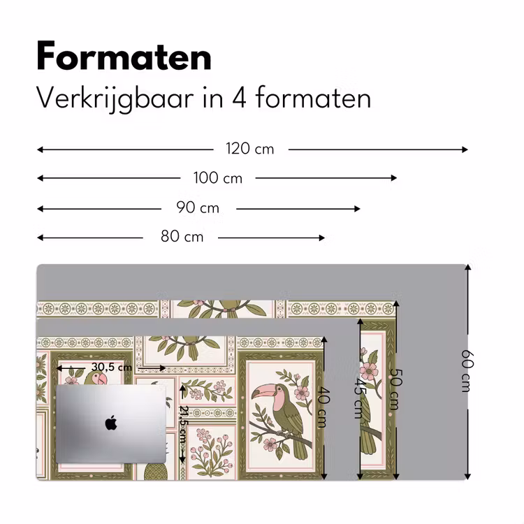 Bureau onderlegger - Vogel - Tropisch - Patroon - Decoratief - Groen — 8