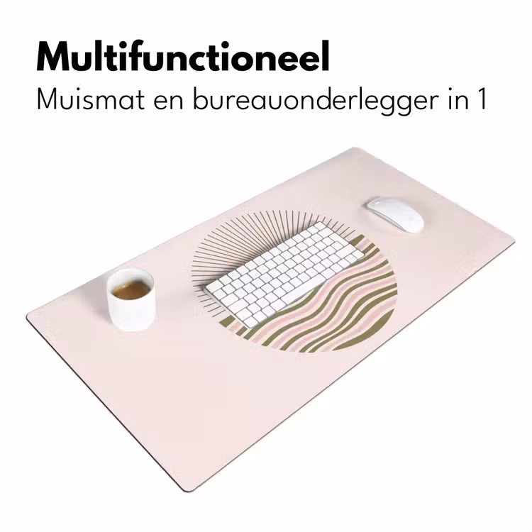 Bureau onderlegger - Zon - Zee - Abstract - Modern - Roze — 7