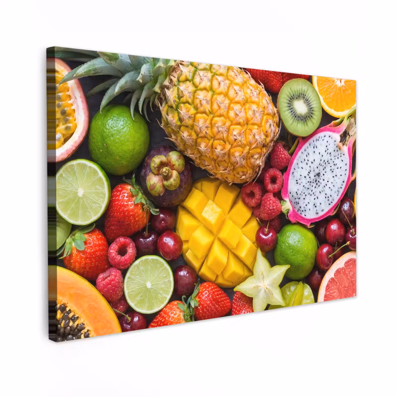 Canvas schilderij - Fruit - Assortiment - Vers - Gezond - Kleurrijk — 1