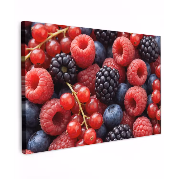 Canvas schilderij - Bessen - Mix - Vers - Eten - Kleurrijk — 1