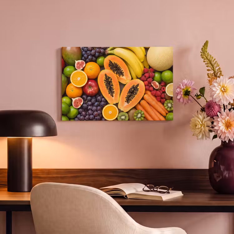 Canvas schilderij - Eten - Fruit - Groenten - Vers - Kleurrijk — 4