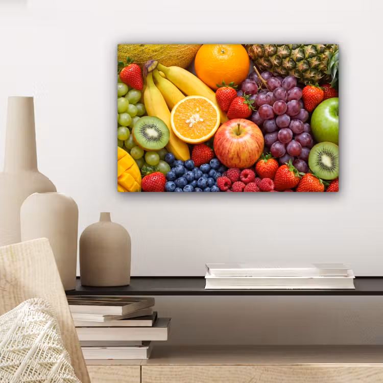 Canvas schilderij - Eten - Fruit - Vers - Kleurrijk - Voeding — 5