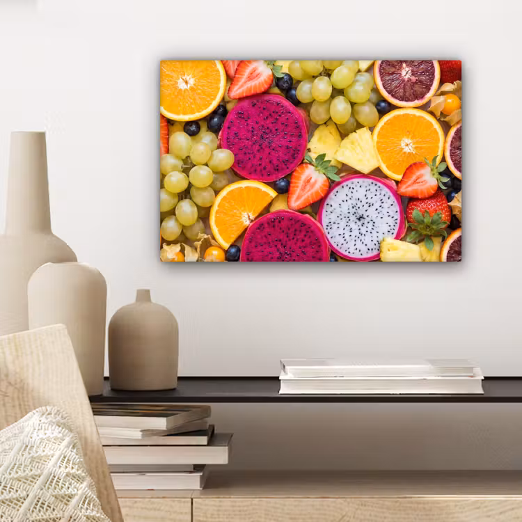 Canvas schilderij - Fruit - Assortiment - Kleurrijk - Gezondheid — 5