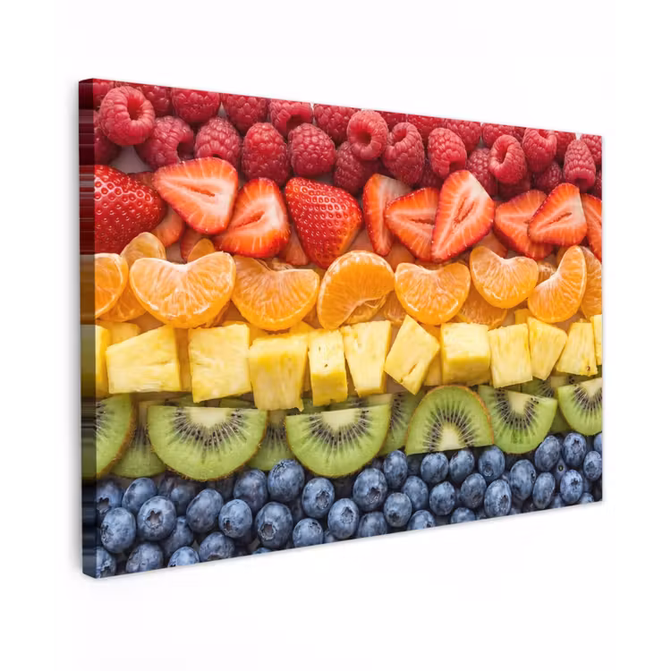 Canvas schilderij - Fruit - Regenboog - Gezond - Kleurrijk — 1