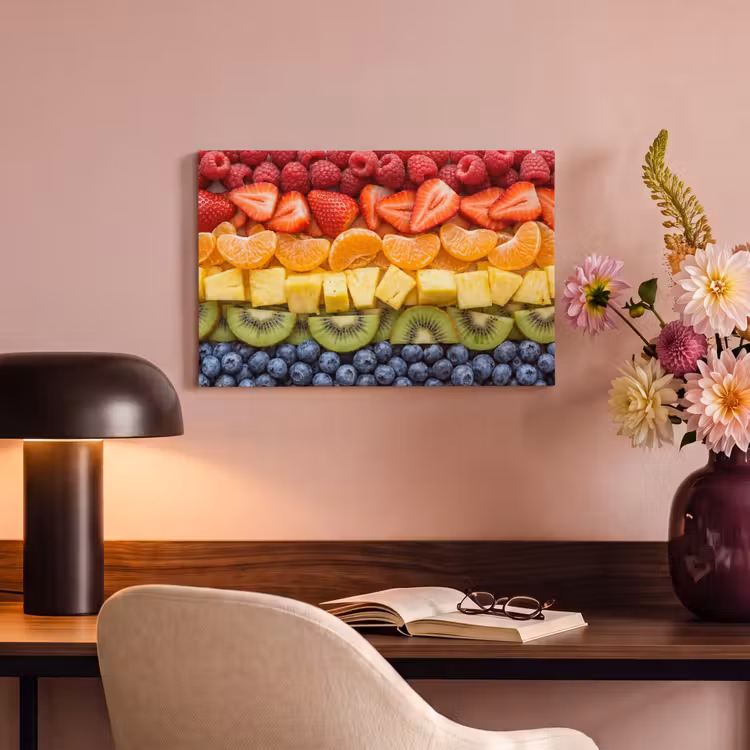Canvas schilderij - Fruit - Regenboog - Gezond - Kleurrijk — 4