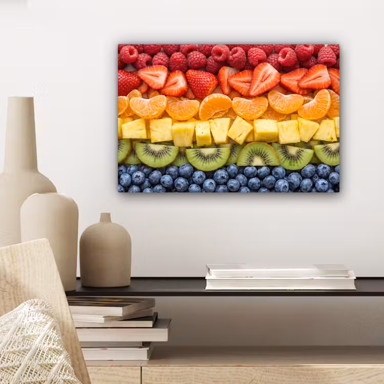 Canvas schilderij - Fruit - Regenboog - Gezond - Kleurrijk — 5