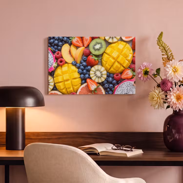 Canvas schilderij - Fruit - Versneden - Kleurrijk - Eten - Gezond — 4