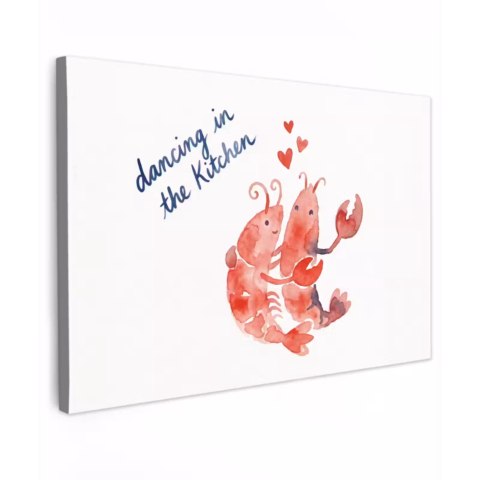 Canvas schilderij - Dier - Dans - Liefde - Waterverf - Rood — 1
