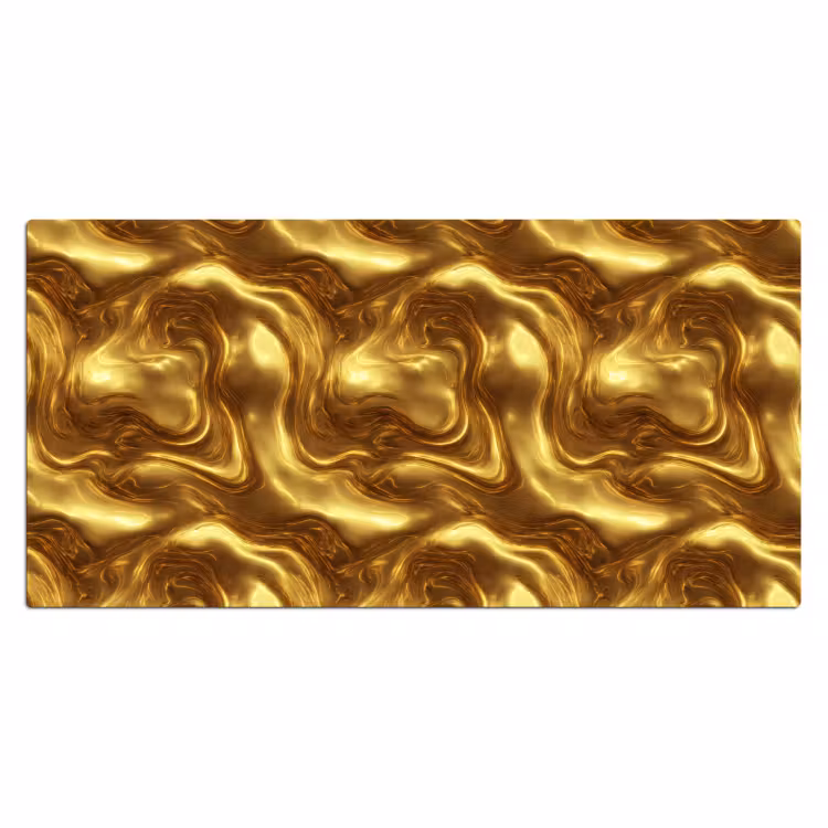 Bureau onderlegger - Textuur - Vloeibaar - Organisch - Goud — 2