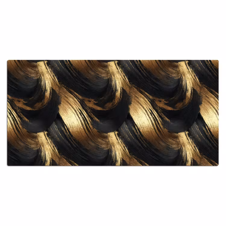 Bureau onderlegger - Verfstreken - Abstract - Goud - Zwart — 2