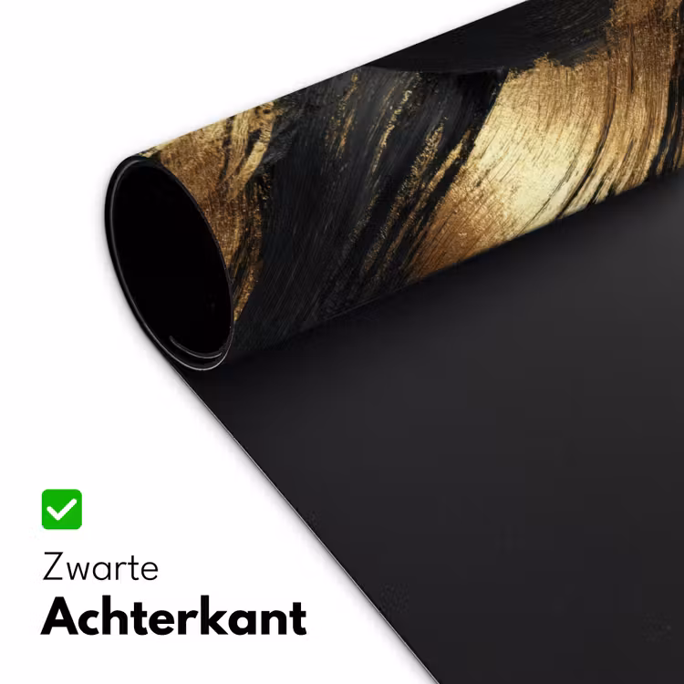 Bureau onderlegger - Verfstreken - Abstract - Goud - Zwart — 5