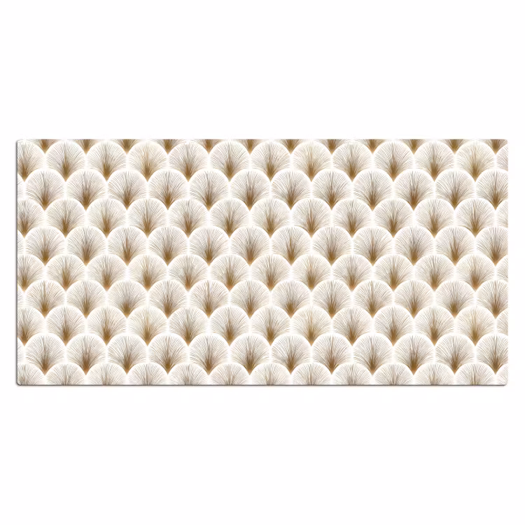 Bureau onderlegger - Waaiers - Art Deco - Elegant - Goud - Wit — 2