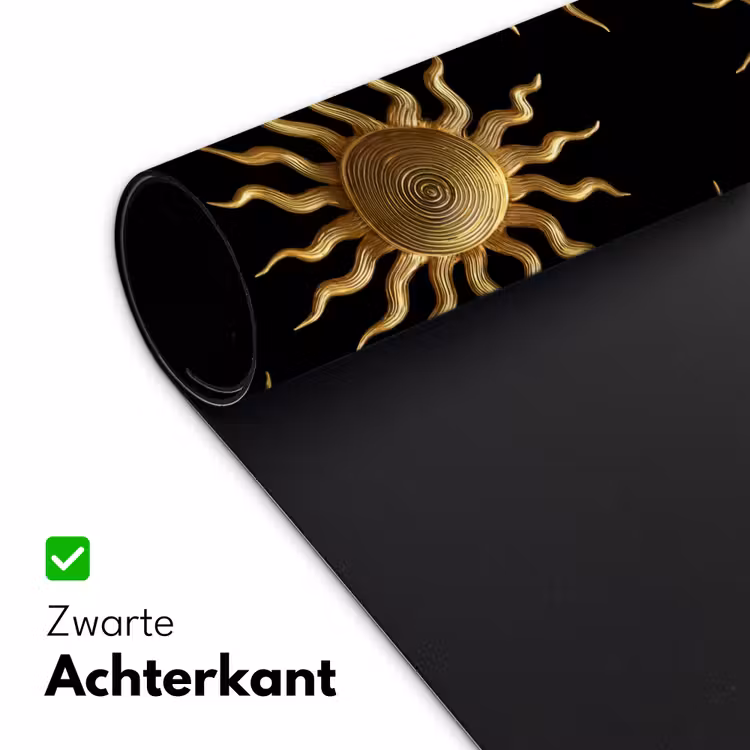 Bureau onderlegger - Zon - Patroon - Luxe - Goud - Zwart — 5
