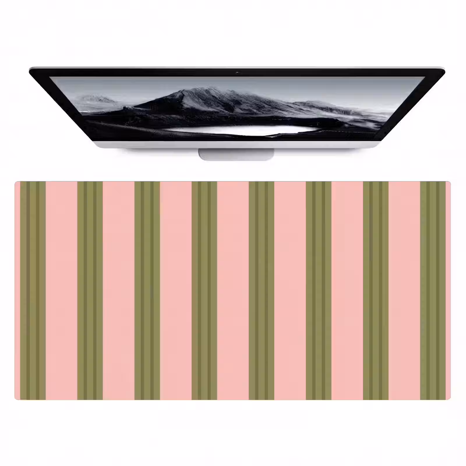 Bureau onderlegger - Patroon - Strepen - Abstract - Roze - Groen — 1