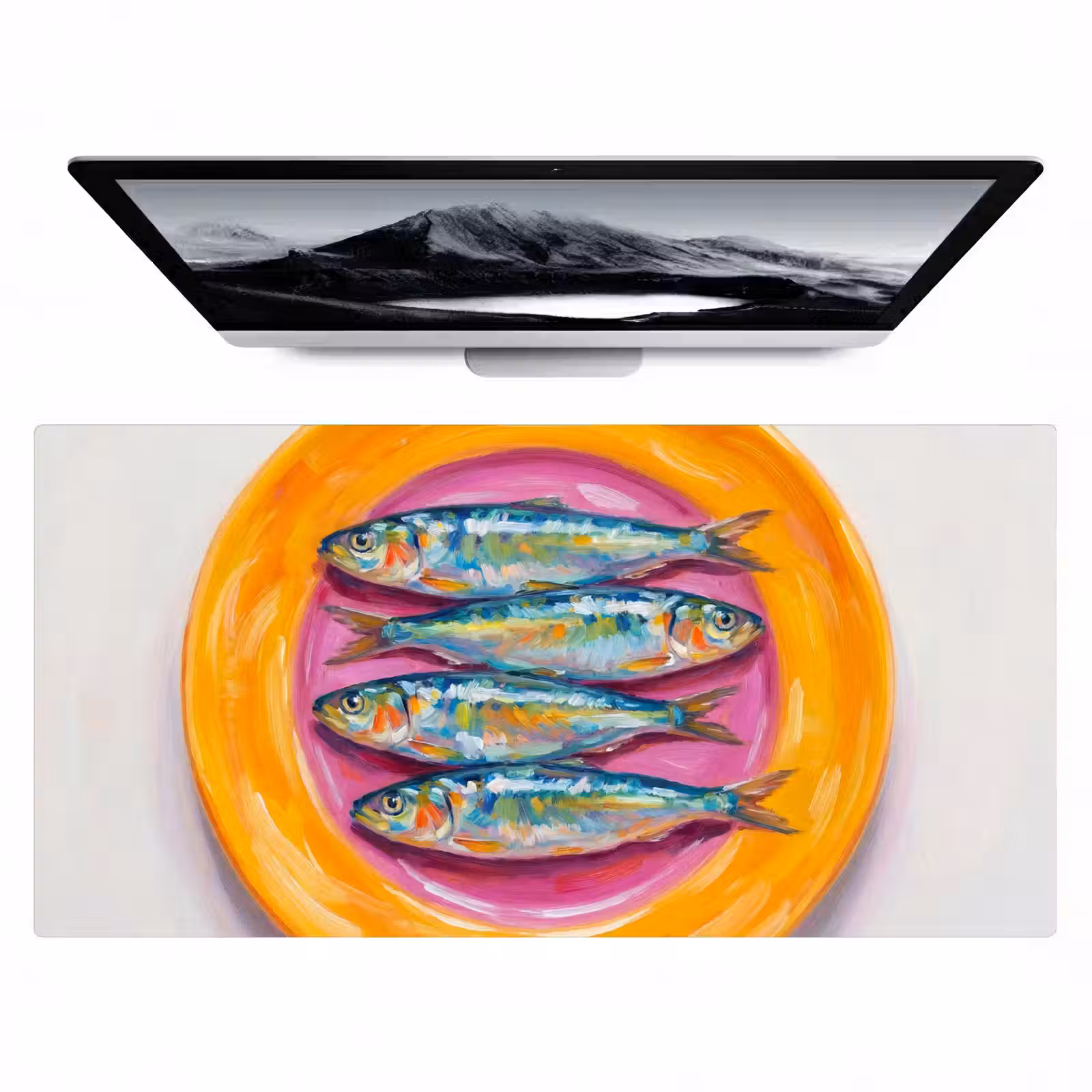 Bureau onderlegger - Vis - Vier - Eten - Modern - Kleurrijk — 1