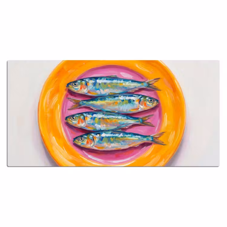 Bureau onderlegger - Vis - Vier - Eten - Modern - Kleurrijk — 2
