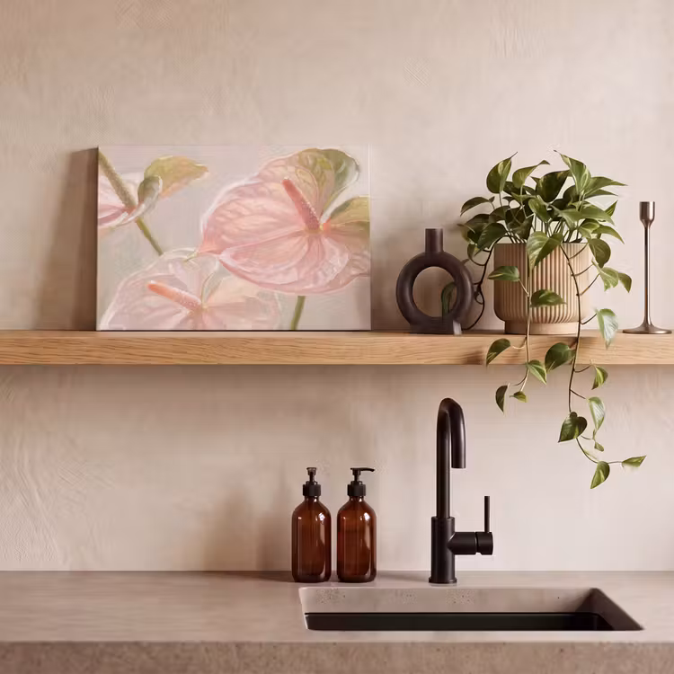 Canvas schilderij - Bloemen - Pastel - Abstract - Natuur - Groen — 3