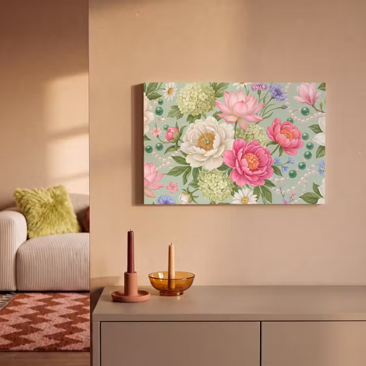 Canvas schilderij - Bloemen - Patroon - Botanisch - Groen — 2