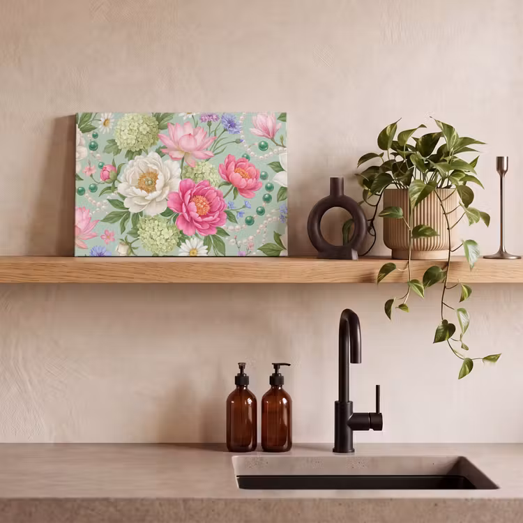 Canvas schilderij - Bloemen - Patroon - Botanisch - Groen — 3