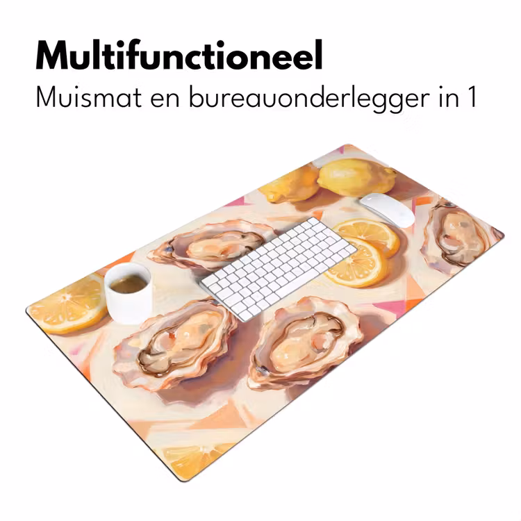 Bureau onderlegger - Stilleven - Citroenen - Oesters - Abstract - Oranje — 7