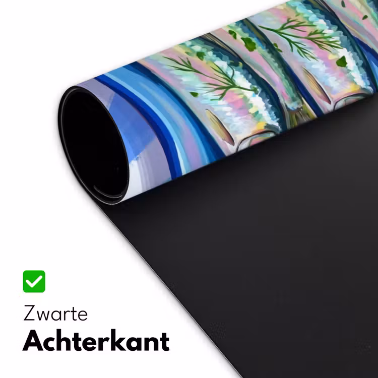 Bureau onderlegger - Vis - Citroen - Kruiden - Eten - Blauw — 5
