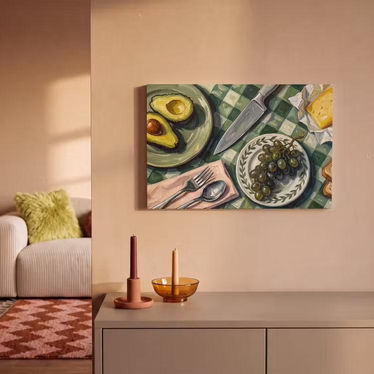 Canvas schilderij - Eten - Ontbijt - Tafel - Modern - Groen — 2