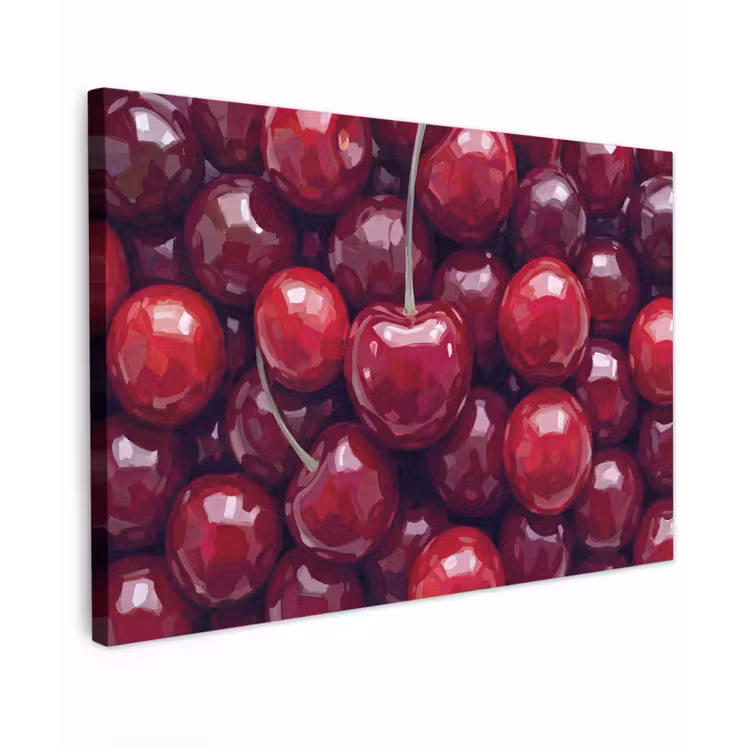 Canvas schilderij - Fruit - Kersen - Eten - Modern - Rood — 1