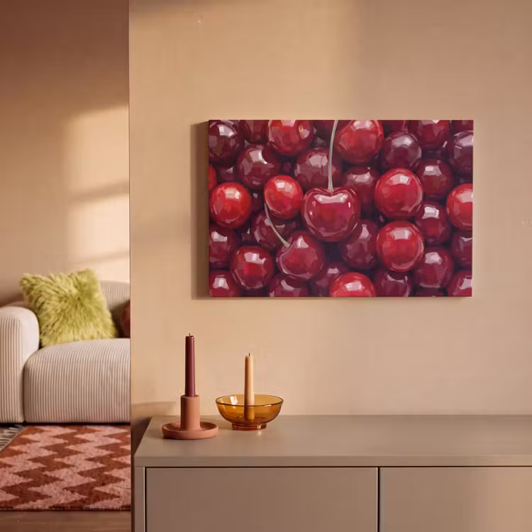 Canvas schilderij - Fruit - Kersen - Eten - Modern - Rood — 2