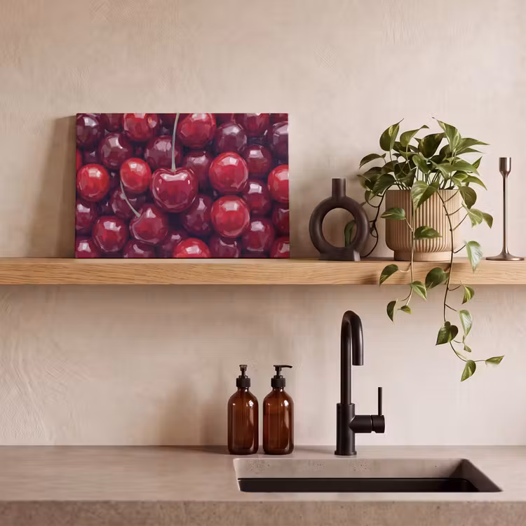 Canvas schilderij - Fruit - Kersen - Eten - Modern - Rood — 3