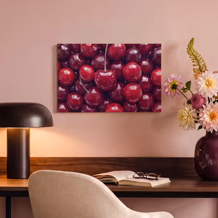 Canvas schilderij - Fruit - Kersen - Eten - Modern - Rood — 4