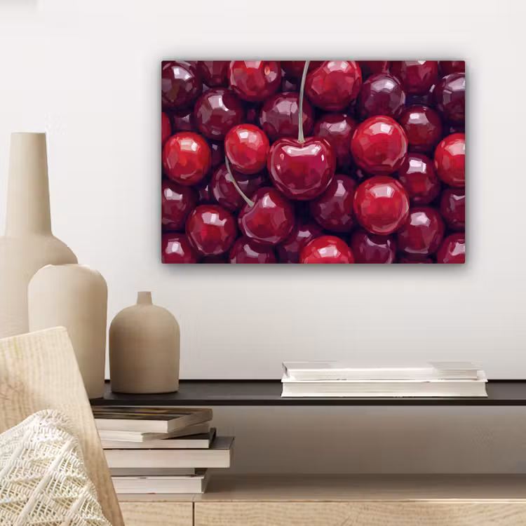 Canvas schilderij - Fruit - Kersen - Eten - Modern - Rood — 5