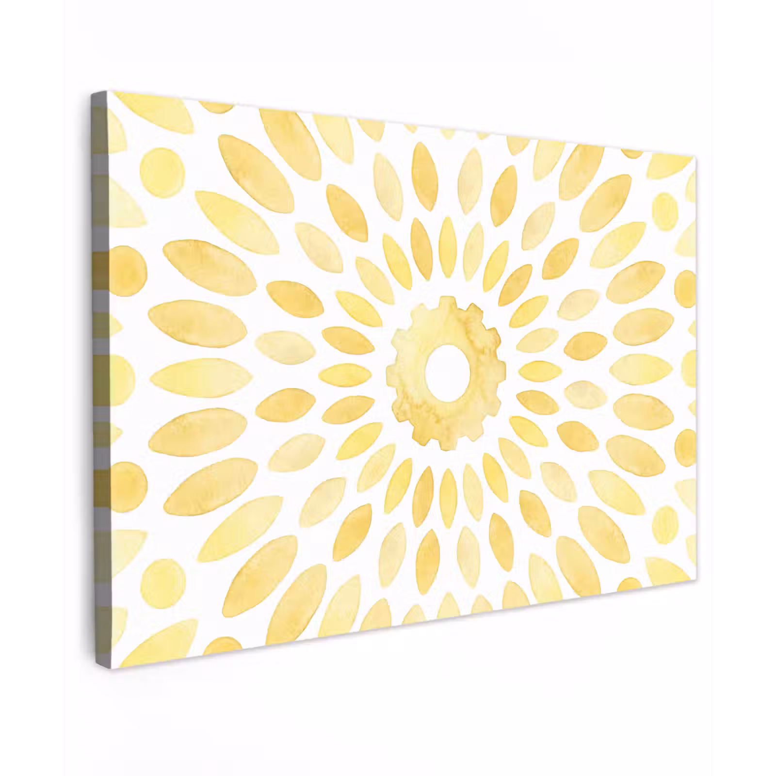 Canvas schilderij - Abstract - Geometrisch - Stralend - Geel — 1