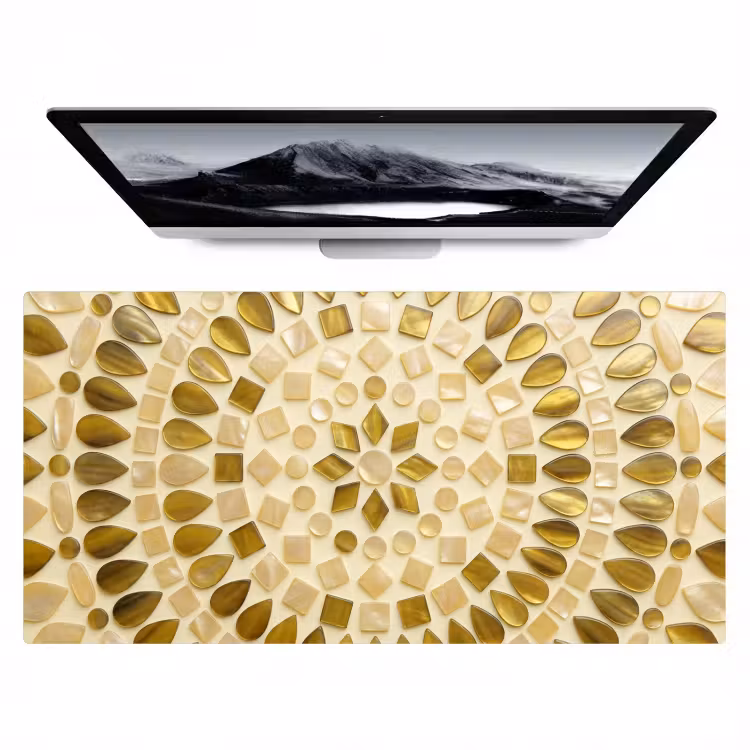 Bureau onderlegger - Patroon - Vormen - Mozaïek - Abstract - Goud — 1