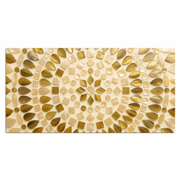 Bureau onderlegger - Patroon - Vormen - Mozaïek - Abstract - Goud — 2