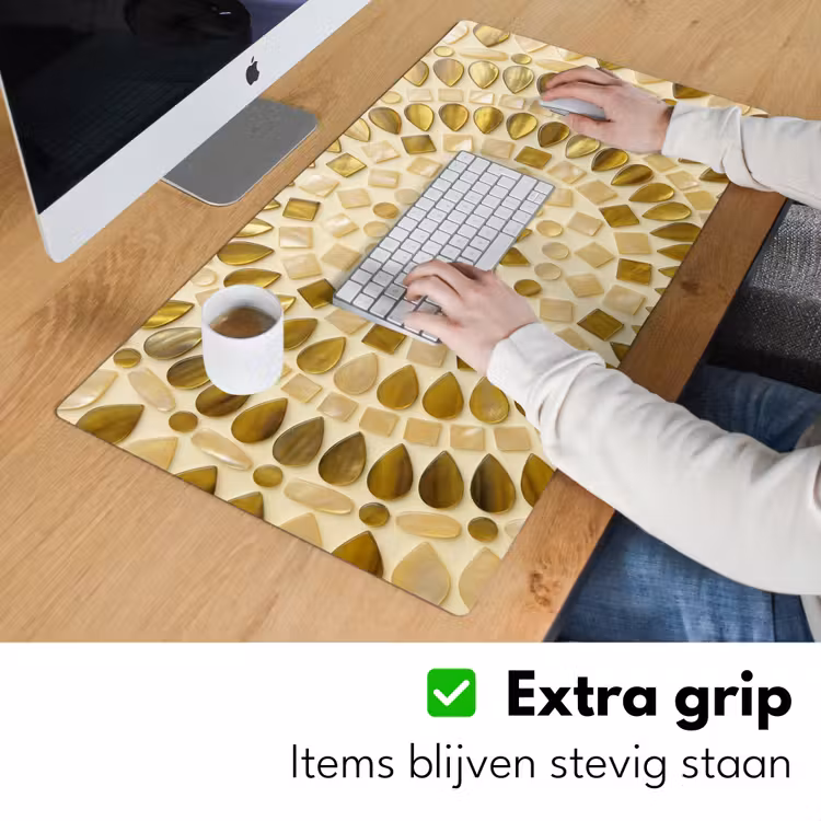 Bureau onderlegger - Patroon - Vormen - Mozaïek - Abstract - Goud — 6