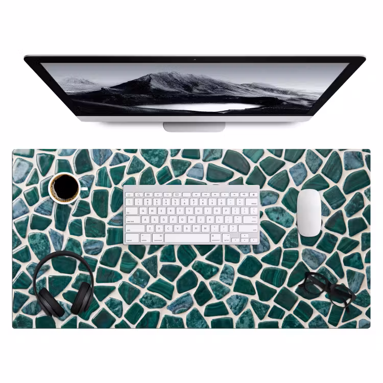 Bureau onderlegger - Textuur - Steen - Groen - Abstract - Patroon — 4