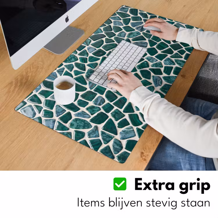 Bureau onderlegger - Textuur - Steen - Groen - Abstract - Patroon — 6
