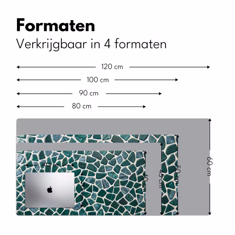 Bureau onderlegger - Textuur - Steen - Groen - Abstract - Patroon — 8